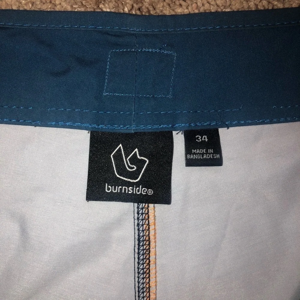 Burnside Men’s Blue Board Shorts Surf Shorts Size 34